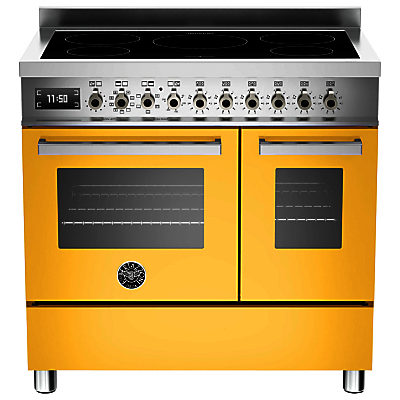 Bertazzoni Professional Series 90cm Electric Induction Twin Range Cooker Yellow